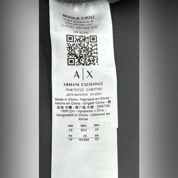 Armani Exchange OVERSIZED LOGO CREW NECK SWEATSHIRT style tags - Picture 10 of 11